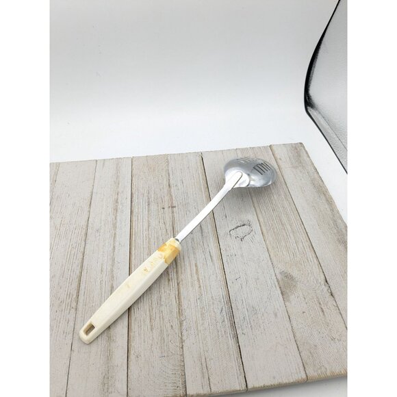Ekco Chromium Plated Slotted Serving Spoon 12" White Veggies - Picture 4 of 7